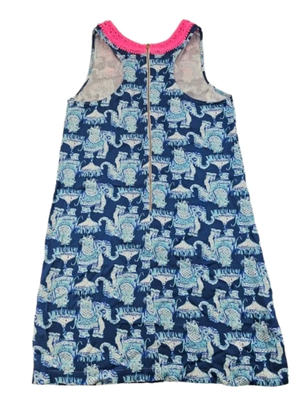 LILLY PULITZER Joy Ride Elephant Carlotta Stretch Shift Embroidered Dress 10 - Picture 7 of 16